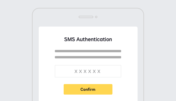 Capture d’écran montrant l’authentification par SMS ou par appel avec DocuSign Identify.