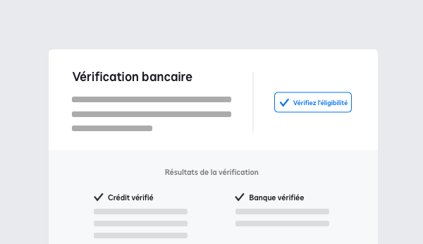 Capture d'écran montrant les résultats de la vérification des données bancaires avec DocuSign Identify.